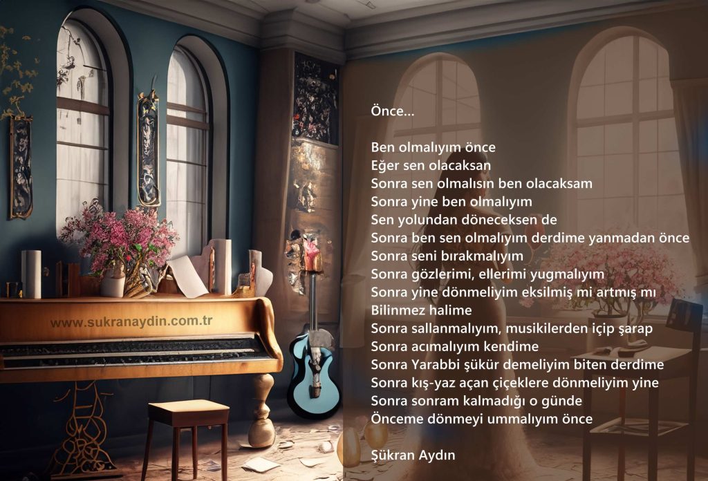 Önce Şiiri Türkçe İngilizce İbranice dillerinde